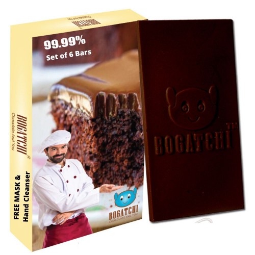 BOGATCHI Baking Chocolate Bar | VEGAN Chocolate |GLUTEN FREE |Pure Artisanal 99% Dark Cooking Chocolate Bars for baking, 480g